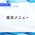 鑑定メニュー(2025年12月末までのお申込み価格)